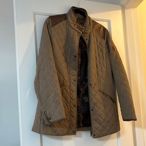 Lauren Ralph Lauren Faux-Leather-Trim Quilted Coat